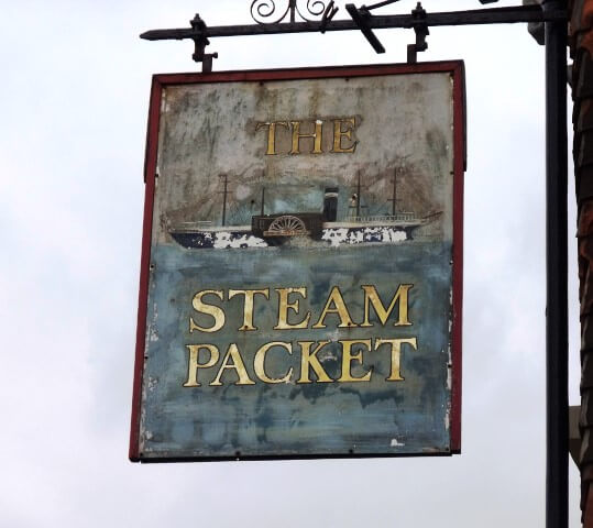 The Steam Packet signage